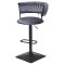Барний стілець Onder Mebli Ava BAR 4-BK-BASE Сірий UC-901 Оксамит-1-thumb