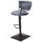 Барний стілець Onder Mebli Ava BAR 4-BK-BASE Сірий UC-901 Оксамит-3-thumb