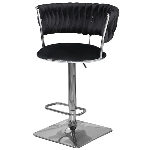 Барний стілець Onder Mebli Ava BAR 4-CH-BASE Чорний UC-904 Оксамит-1
