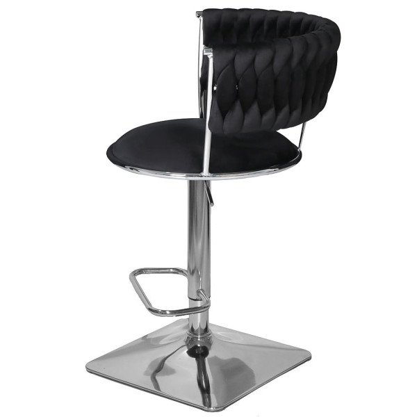 Барний стілець Onder Mebli Ava BAR 4-CH-BASE Чорний UC-904 Оксамит-3