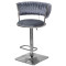 Барний стілець Onder Mebli Ava BAR 4-CH-BASE Сірий UC-901 Оксамит-1-thumb