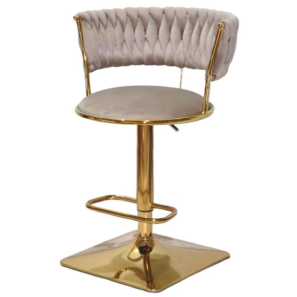 Барный стул Onder Mebli Ava BAR 4-GD-BASE Кофе UC-912 Бархат-1