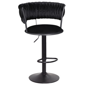 Барний стілець Onder Mebli Ava BAR BK-BASE Чорний UC-904 Оксамит