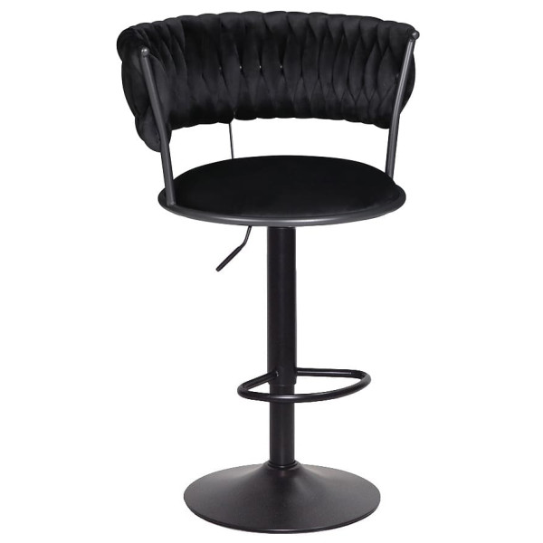 Барний стілець Onder Mebli Ava BAR BK-BASE Чорний UC-904 Оксамит-0