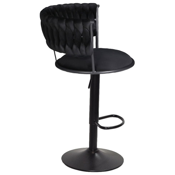 Барний стілець Onder Mebli Ava BAR BK-BASE Чорний UC-904 Оксамит-1