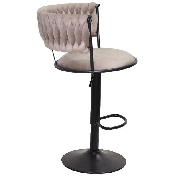 Барний стілець Onder Mebli Ava BAR BK-BASE Кава UC-912 Оксамит-1