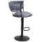 Барний стілець Onder Mebli Ava BAR BK-BASE Сірий UC-901 Оксамит-1-thumb