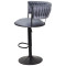 Барний стілець Onder Mebli Ava BAR BK-BASE Сірий UC-901 Оксамит-2-thumb