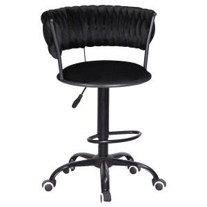 Барный стул Onder Mebli Ava BAR BK-OFFICE Черный UC-904 Бархат