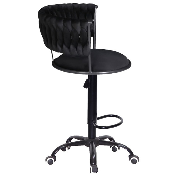 Барний стілець Onder Mebli Ava BAR BK-OFFICE Чорний UC-904 Оксамит-2