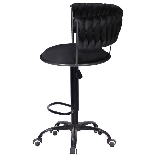 Барний стілець Onder Mebli Ava BAR BK-OFFICE Чорний UC-904 Оксамит-3