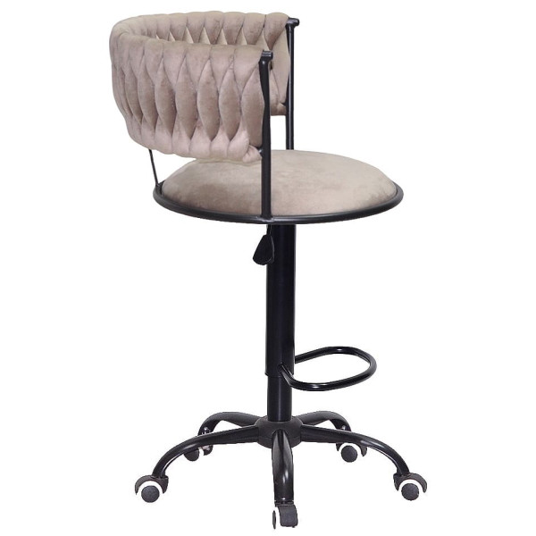 Барний стілець Onder Mebli Ava BAR BK-OFFICE Кава UC-912 Оксамит-2