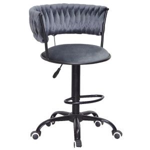 Барный стул Onder Mebli Ava BAR BK-OFFICE Серый UC-901 Бархат