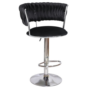 Барний стілець Onder Mebli Ava BAR CH-BASE Чорний UC-904 Оксамит