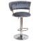 Барний стілець Onder Mebli Ava BAR CH-BASE Сірий UC-901 Оксамит-0-thumb