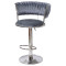 Барний стілець Onder Mebli Ava BAR CH-BASE Сірий UC-901 Оксамит-1-thumb