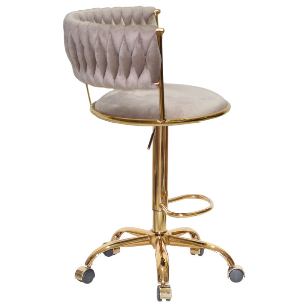 Барний стілець Onder Mebli Ava BAR GD-OFFICE Кава UC-912 Оксамит-2