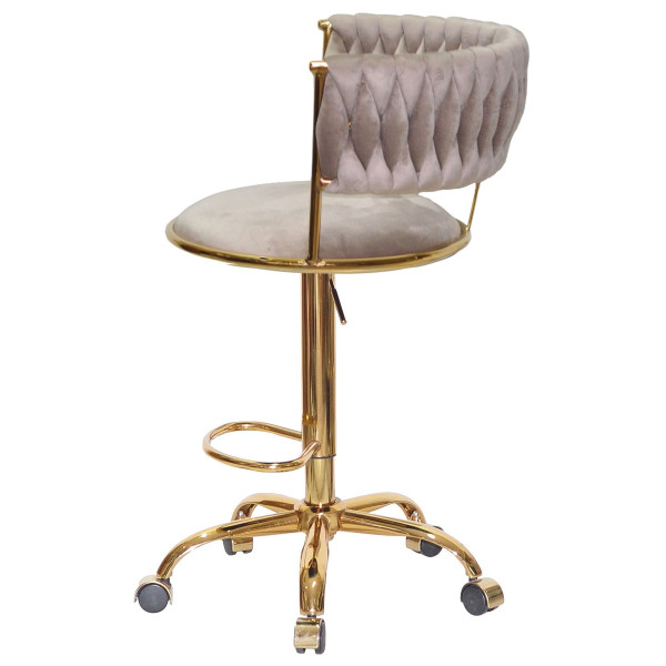 Барний стілець Onder Mebli Ava BAR GD-OFFICE Кава UC-912 Оксамит-3