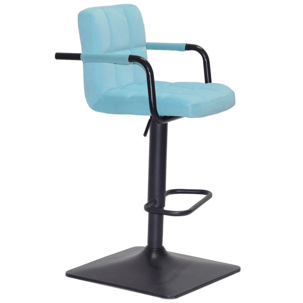 Барний стілець Onder Mebli Arno-Arm BAR 4-BK-BASE Блакитний B-1019 Оксамит-2