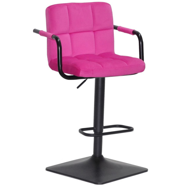 Барний стілець Onder Mebli Arno-Arm BAR 4-BK-BASE Малина B-1023 Оксамит-0