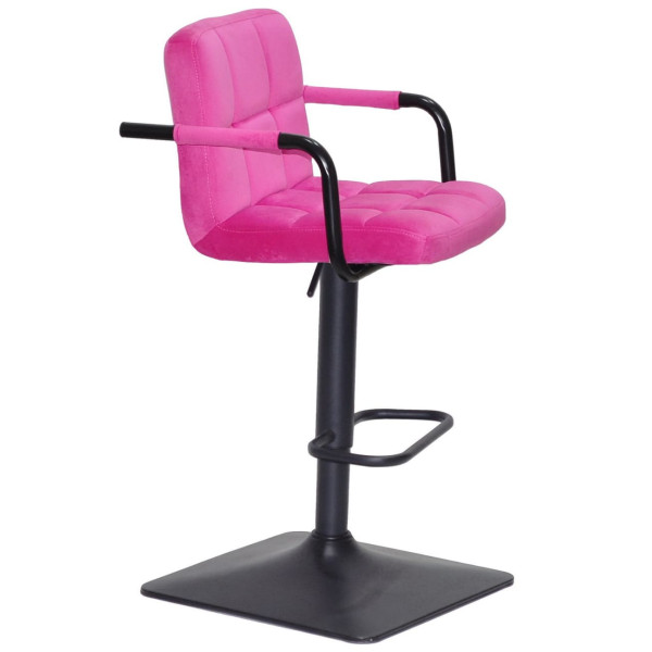 Барний стілець Onder Mebli Arno-Arm BAR 4-BK-BASE Малина B-1023 Оксамит-2