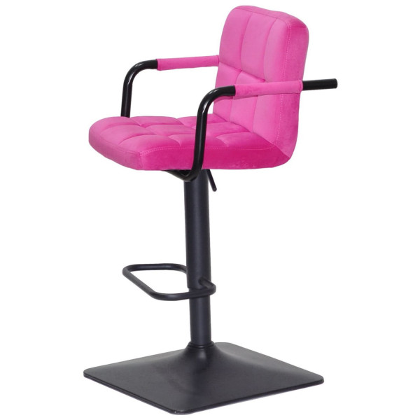 Барний стілець Onder Mebli Arno-Arm BAR 4-BK-BASE Малина B-1023 Оксамит-3