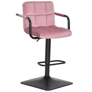 Барний стілець Onder Mebli Arno-Arm BAR 4-BK-BASE Пильна Троянда B-1030 Оксамит