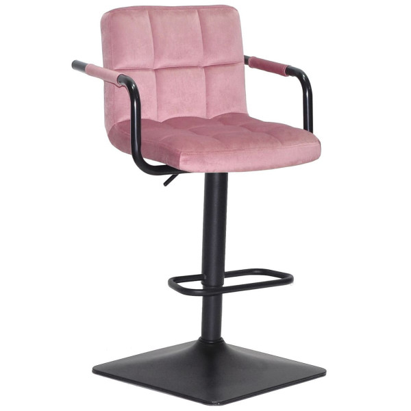 Барний стілець Onder Mebli Arno-Arm BAR 4-BK-BASE Пильна Троянда B-1030 Оксамит-0