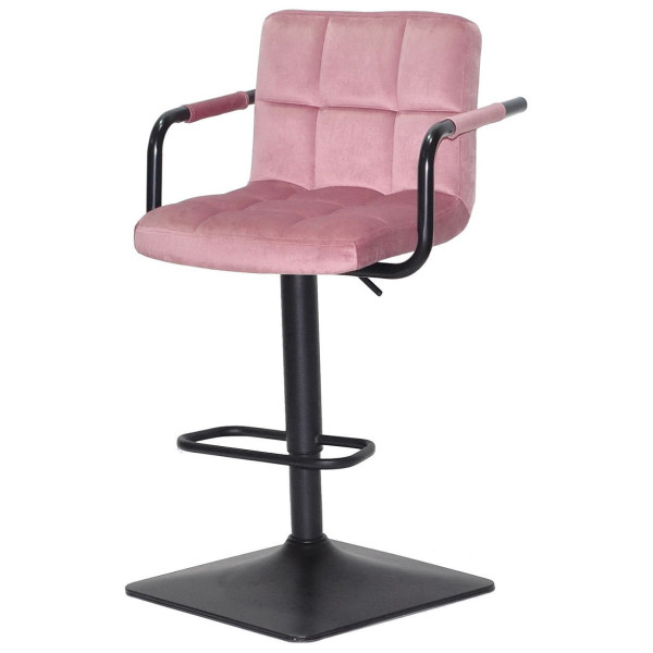 Барний стілець Onder Mebli Arno-Arm BAR 4-BK-BASE Пильна Троянда B-1030 Оксамит-1