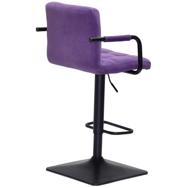 Барний стілець Onder Mebli Arno-Arm BAR 4-BK-BASE Пурпуровий B-1013 Оксамит-2
