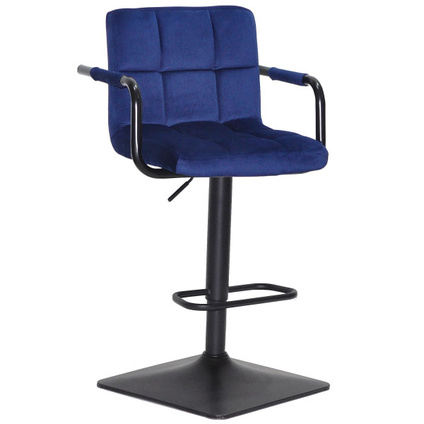 Барный стул Onder Mebli Arno-Arm BAR 4-BK-BASE Синий B-1026 Бархат-0