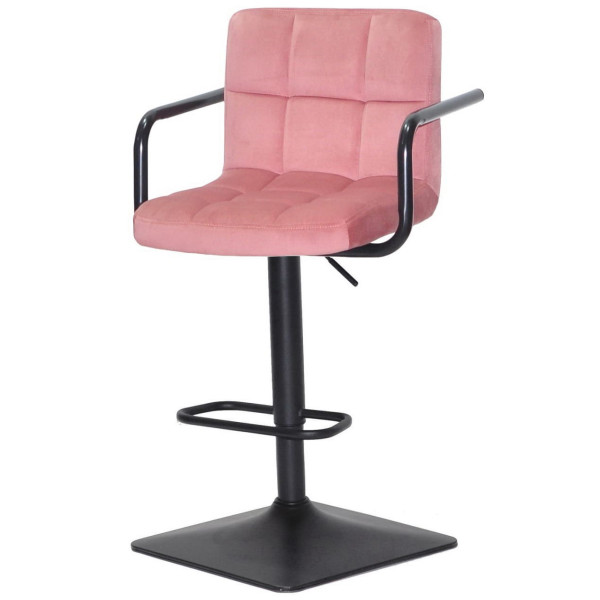 Барний стілець Onder Mebli Arno-Arm BAR 4-BK-BASE Теракотовий B-1018 Оксамит-1
