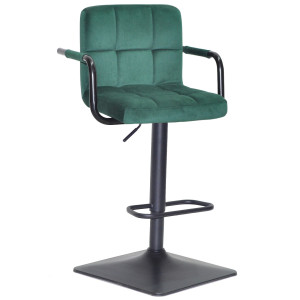 Барный стул Onder Mebli Arno-Arm BAR 4-BK-BASE Зеленый B-1036 Бархат