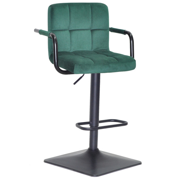 Барный стул Onder Mebli Arno-Arm BAR 4-BK-BASE Зеленый B-1036 Бархат-0