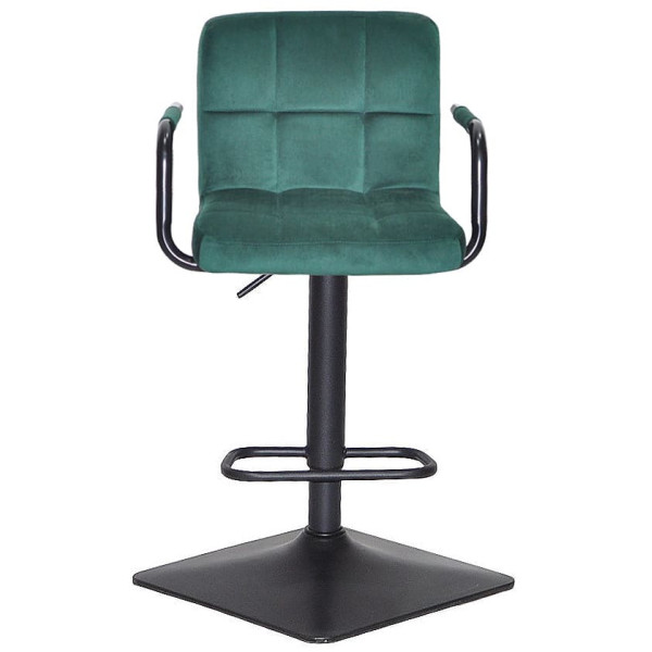 Барный стул Onder Mebli Arno-Arm BAR 4-BK-BASE Зеленый B-1036 Бархат-1