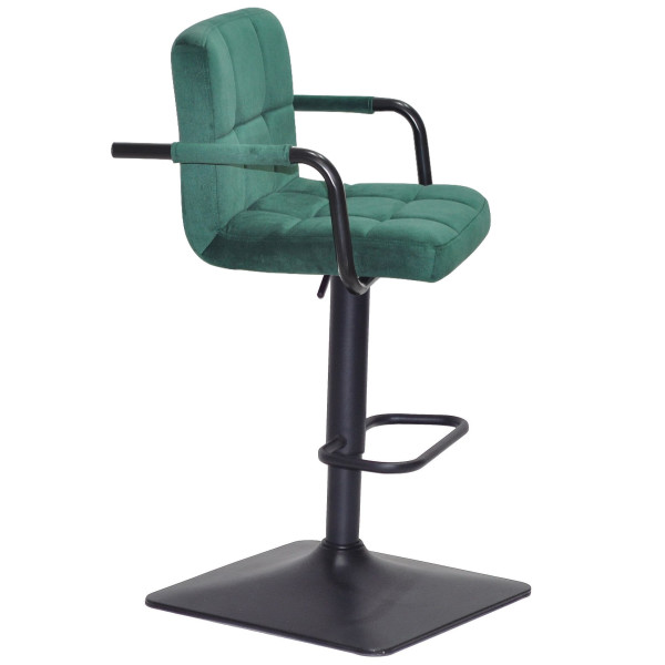 Барный стул Onder Mebli Arno-Arm BAR 4-BK-BASE Зеленый B-1036 Бархат-2
