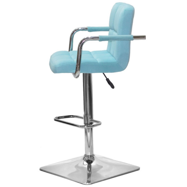 Барний стілець Onder Mebli Arno-Arm BAR 4-CH-BASE Блакитний B-1019 Оксамит-3