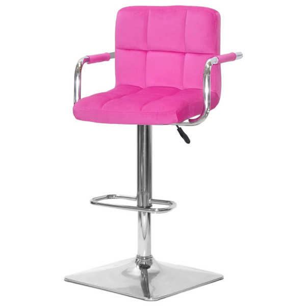 Барний стілець Onder Mebli Arno-Arm BAR 4-CH-BASE Малина B-1023 Оксамит-1