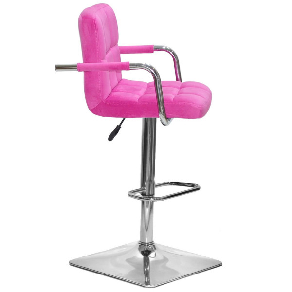 Барний стілець Onder Mebli Arno-Arm BAR 4-CH-BASE Малина B-1023 Оксамит-2