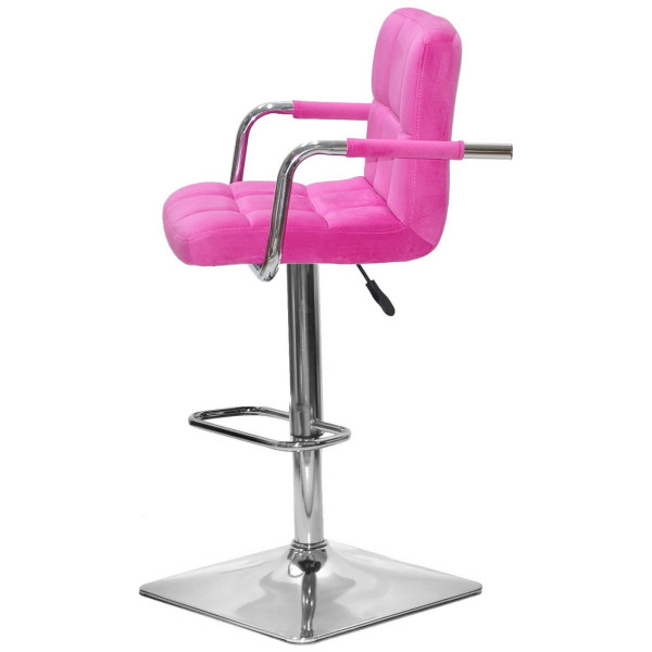 Барний стілець Onder Mebli Arno-Arm BAR 4-CH-BASE Малина B-1023 Оксамит-3