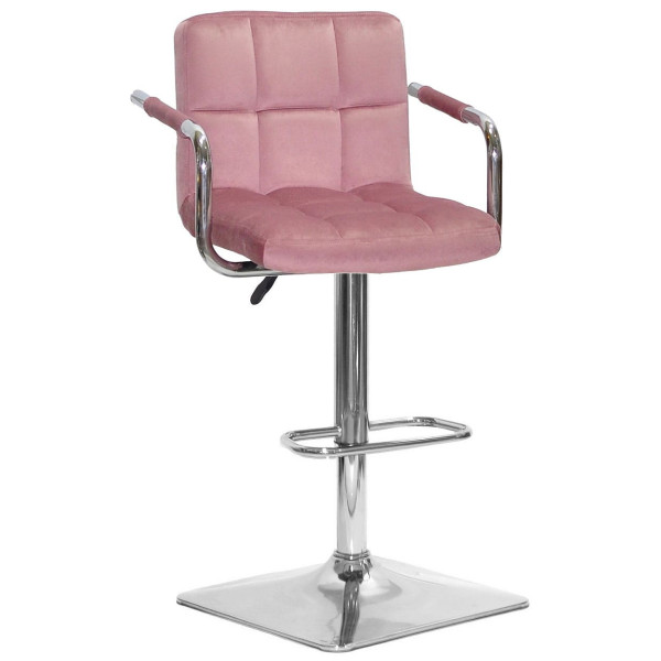 Барний стілець Onder Mebli Arno-Arm BAR 4-CH-BASE Пильна Троянда B-1030 Оксамит-0