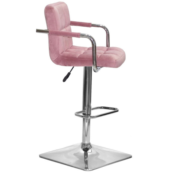 Барний стілець Onder Mebli Arno-Arm BAR 4-CH-BASE Пильна Троянда B-1030 Оксамит-2