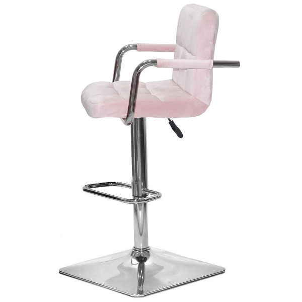 Барный стул Onder Mebli Arno-Arm BAR 4-CH-BASE Розовый B-1021 Бархат-3