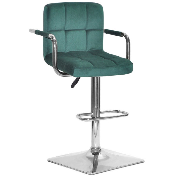 Барный стул Onder Mebli Arno-Arm BAR 4-CH-BASE Зеленый B-1036 Бархат-0