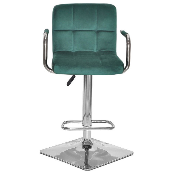 Барный стул Onder Mebli Arno-Arm BAR 4-CH-BASE Зеленый B-1036 Бархат-1