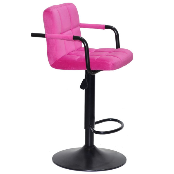 Барный стул Onder Mebli Arno-Arm BAR BK-BASE Малина B-1023 Бархат-2