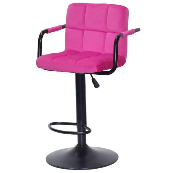 Барный стул Onder Mebli Arno-Arm BAR BK-BASE Малина B-1023 Бархат-1