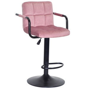 Барный стул Onder Mebli Arno-Arm BAR BK-BASE Пыльная Роза B-1030 Бархат