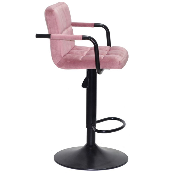 Барный стул Onder Mebli Arno-Arm BAR BK-BASE Пыльная Роза B-1030 Бархат-2