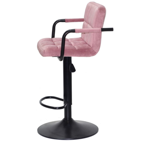 Барный стул Onder Mebli Arno-Arm BAR BK-BASE Пыльная Роза B-1030 Бархат-3